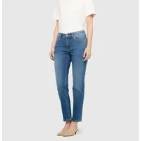 MAC Straight-Jeans MACMELANIE Figurformende Denim-Qualität mit hervorragendem Rücksprung-Verhalten