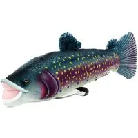 Teddys Rothenburg Kuscheltier Fisch Forelle 27 cm grau/rosa Plüschfisch Stofftier (Plüschtier, Stofffisch, Plüschforelle, Stoffforelle)