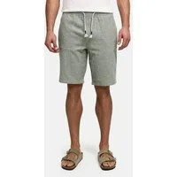 Indicode Leinenhose Herren INLino Leinen Shorts mit Kordelzugbund mit elastischem Bund und Bindekordel in sommerlich leichter Qualität