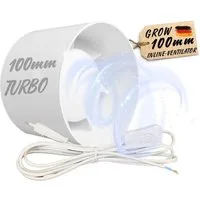 TronicXL Radialventilator 100mm Abluft Grow Lüfter Ventilator mit Kabel Schalter für Growbox, für Growschrank Grower Growzelt Zelte Zubehör Belüftung