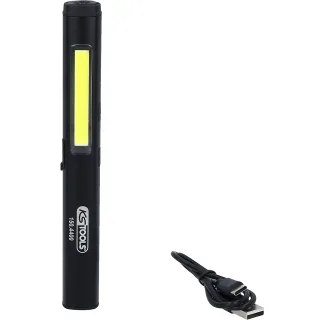 KS Tools LED COB Stripe Inspektionslampe 350 Lumen mit UV-Spot LED und Laserpointer - 150.4400