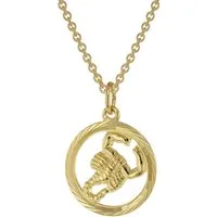 trendor Kette mit Anhänger 75940-11, Sternzeichen Skorpion Gold 333 Ø 16 mm +