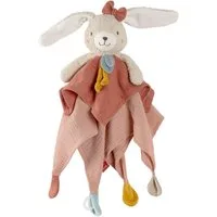 Fehn Schmusetuch fehnNATUR, Hase, mit Befestigungsring für Schnuller