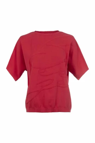 squesto - Strick 1/2 poppy red - Gr. - 44