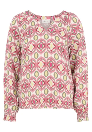 CARTOON - Schlupfbluse yellow/rosé - Gr. - 42
