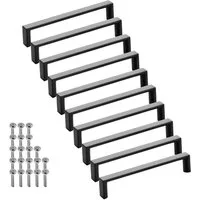 SO-TECH® Möbelgriff Bügelgriff Blackline XI schwarz matt - inkl. Schrauben (Spar-Set, 10-St), Schubladengriff Schrankgriff Bohrlochabstand (BA) 128 mm