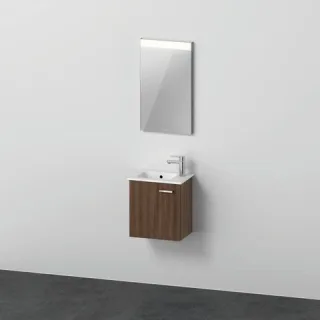 Duravit XBase Möbelwaschtisch mit Waschtischunterbau und Spiegel 400x288x2000 mm - XB0065L21210000 XB0065L21210000