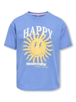 KIDS ONLY - KOGROSITA LIFE S/S LOOSE PRINT TOP JRS Ultramarine - Gr. - 164