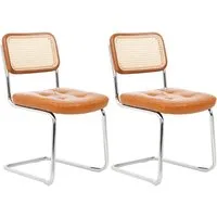 SEHAUSEU Freischwinger Schwingstuhl Esszimmerstuhl Bürostuhl (Set, 2 St) Belastbarkeit 130 Kg