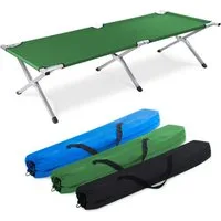Goods+Gadgets Feldbett Faltbares Aluminium-Feldbett – Robust & Leicht für Camping & Gästebett (Campingbett, Klappbett) Gästebett aus Aluminium