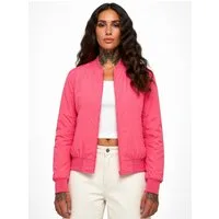 urbandreamz Bomberjacke Damen leichte Bomberjacke Jacke Sommer Frühling Übergangsjacke Seitentaschen, wasserabweisend, waffelartige seitliche Einsätze