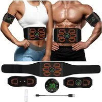 MOPUEA Bauchtrainer Bauchmuskeltrainer Bauchmuskel Trainingsmaschine (Flexible Anwendung Im Alltag, Effektives Training Mit Einstellbaren Modi), EMS Funktion, 15 Modi, 39 Intensitätsstufen, USB aufladbar, tragbar