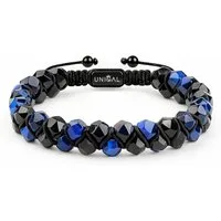UNIQAL.de Perlenarmband Naturstein Turmalin facettiert (Unisex-Armband mit verstellbarer Makramé-Schließe, Echte Steinperlen, präzise geschliffen, handgefertigt), Verkauf & Versand durch deutschen Händler