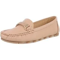 Ital-Design Eleganter Slipper – Bequeme Alltagsschuhe für Damen Slipper (89368815) Flach Mokassins in Hellbraun