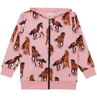 Walkiddy Sweatjacke Walkiddy Pferde Kinder Bio Baumwolle GOTS Rosa - Bio Baumwolle,GOTS, Kinderbekleidung,nachhaltige Klamotten