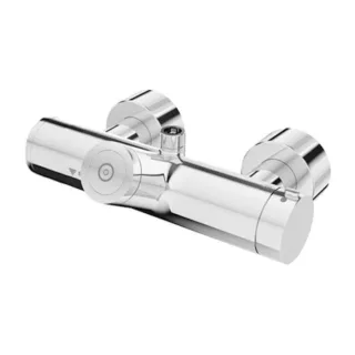 Schell Vitus Brause-Thermostat 002150699 CVD, Batteriebetrieb, mit Magnetventil 6 V, verchromt