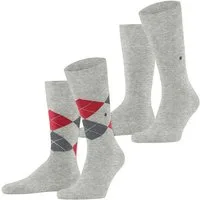Burlington Socken Everyday Argyle Mix (2 Paar) atmungsaktiv, Einheitsgröße 40-46, Argyle-Muster