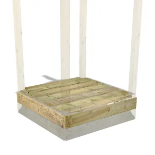 Sandkastenerhöhung Xtra-Box 80 inkl. Deckel - Erweiterung 88x60 cm aus imprägniertem Massivholz für Spielturm Garten - Wetterfestes Zubehör - Wickey