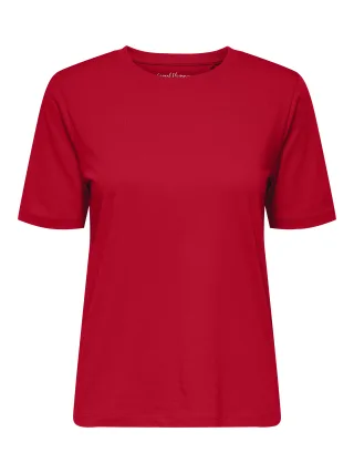 ONLY - ONLHAPPY S/S O-NECK TEE PR JRS Barbados Cherry - Gr. - XS