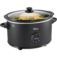 Olvy Dampfgarer Olvy Digitaler Slow Cooker mit Timer – 6 Liter