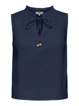 ONLY - ONLSWAR S/L FRILL TOP WVN - Gr. - S