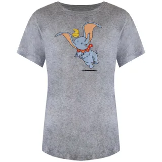 Disney Glücklicher Dumbo Damen grau T-Shirt