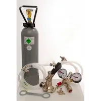 ich-zapfe Bierzapfanlage Zubehörpaket 2 mit Flach-Fitting, 7mm! Bierschlauch und, 2,0 kg CO2 für 1-ltge Zapfanlagen
