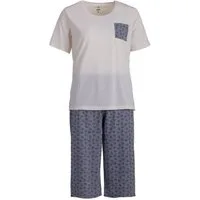 zeitlos Shorty Pyjama Set Capri - Rose Herz Brusttasche