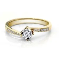 Adam & Eve Verlobungsring Brillantring 585/- Gelbgold 0,15 ct. (AE26, Diamantring), inklusive Echtheitszertifikat - Gravur möglich