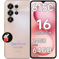 DOOGEE NOTE 56X 24GB RAM+64GB RAM Handy Ohne Vertrag Android 16 Smartphone (16,66 cm/6.56 Zoll, 64 GB Speicherplatz, 8 MP Kamera, 6.56" HD+ 90Hz, 8MP+5MP, 6150mAh, Dual SIM, 4G, GPS, Face Unlock)