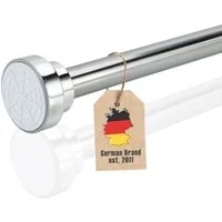 Intirilife Duschvorhangstange, Ø 1.8 mm, geklemmt, Edelstahl, Teleskop Duschstange Duschvorhangstange Ausziehbar Gardinenstange