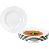 MamboCat Suppenteller 6er Set Tommy Suppenteller weiß 200ml Porzellan 6 Pers. tiefe Teller