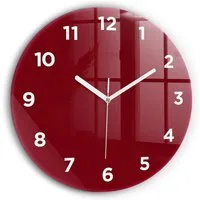Tulup Wanduhr Wanduhr Glasrunde Uhr Moderne Glaswanduhr 30cm Uhr aus Gehärtetem Glas