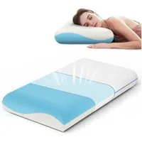 ROYGBIV Nackenstützkissen orthopädisches kissen, kopfkissen nackenschmerzen 7cm 9cm 12cm Höhe, Seitenschlafer, Ruckenschlafer, Bauchschlafer, für Allergiker geeignet