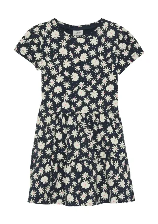 s.Oliver - Kleid blau/mehrfarbig - Gr. - 92