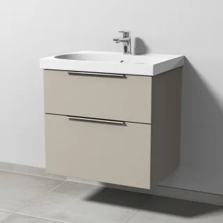 Sanipa 3way Waschtischunterbau zu Geberit Acanto Waschtisch mit 2 Auszügen, Kaschmir-Matt UP4161U