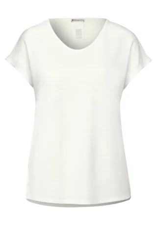 Street One - Leinen-Look Shirt weiß - Gr. - 36