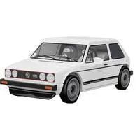 Volkswagen Golf GTI (1976-1983), Konstruktionsspielzeug weiß, Maßstab 1:35