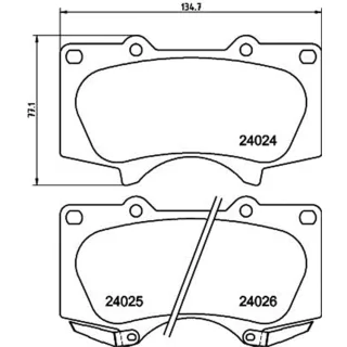Hella Bremsbel?ge vorne Mitsubishi Pajero Toyota Hilux Land