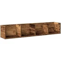 vidaXL Regal CD-Wandregal Altholz-Optik 100x18x18 cm Holzwerkstoff, 1-tlg.