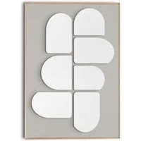 Reinders! Wandbild Abstract lichtgrijs met wit, Home Office - Weiß - MDF - Abstrakt - 70x100 cm