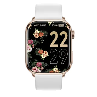 Ice-Watch Ice Smart 2.0 [inkl. Silikonarmband weiß] Edelstahlgehäuse rosegold