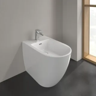 Villeroy & Boch Subway 3.0 Wand-Bidet 44710001 37x59,5cm, 1 Hahnloch, mit Überlauf, weiß