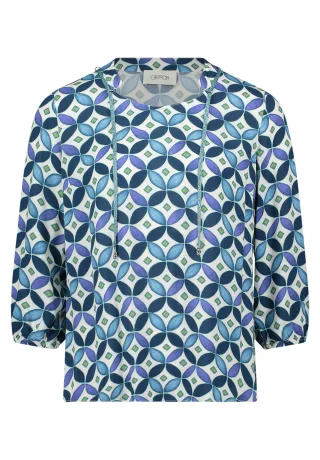 CARTOON - Blusenshirt Blau/Grün - Gr. - 40