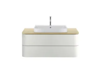 Duravit Happy D.2 Plus Konsolenwaschtischunterbau wandhängend Nordic Weiß Seidenmatt 1000x550x408 mm HP497103939