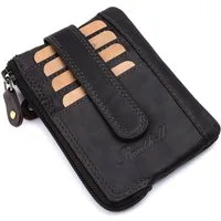 Benthill Schlüsseltasche Mini Geldbörse Kleines Portemonnaie Herren Damen Schlüsseletui, RFID-Schutz Kartenfächer Münzfach Reißverschlussfach