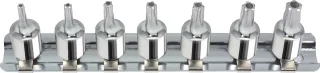 KS Tools 1/4" CHROMEplus Bit-Stecknuss-Satz Fünfstern Bohrung, 7-tlgTS10-TS40 - 918.1545