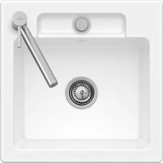 Villeroy & Boch Einbauspüle Siluet 50 S 334501 510x 510mm aus TitanCeram Snow White cplus, 334500KG 334500KG