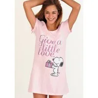 PEANUTS Sleepshirt mit Snoopy-Print in Minilänge