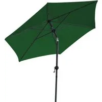 Spetebo Sonnenschirm Sonnenschirm 200 cm mit Knickgelenk - grün, LxB: 225,00x200,00 cm, Sonnenschutz Schirm mit Knickgelenk